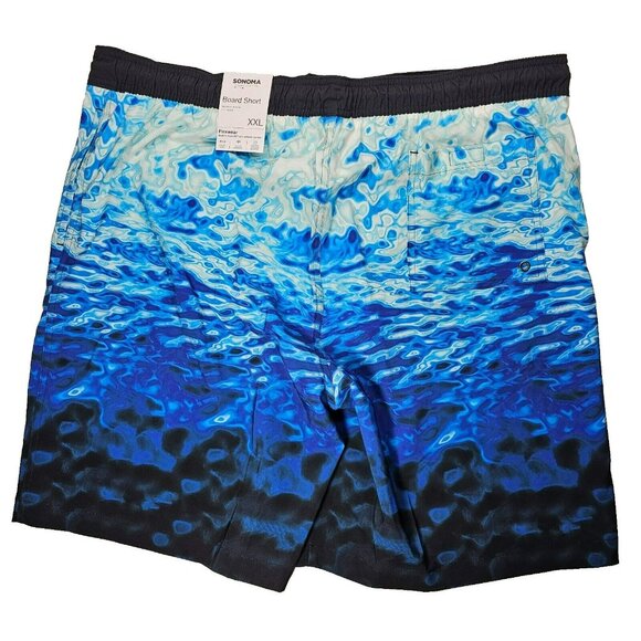 Sonoma Board Short NWT Swim Trunks Men's Size XXL Flexwear 4-Pocket Water Ripple - Picture 5 of 7
